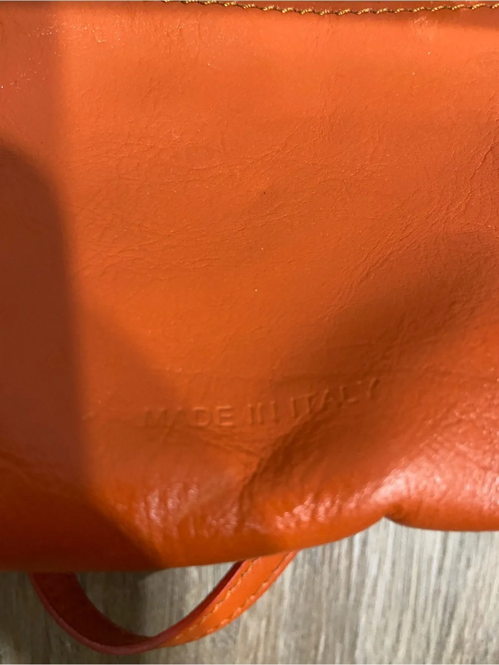 Divina Firenze Women's Orange Leather Crossbody Bag - NWT Made In Italy